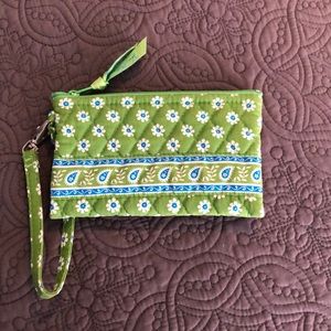 Vera Bradley green apple wristlet